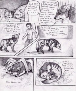 Rating: Safe Score: 0 Tags: ambiguous_gender canid canine canis clothed clothing comic coop_(wrng) dialogue digitigrade e621 english_text feral fur graphite_(artwork) greyscale group human male mammal monochrome natsume_(wrng) natsumewolf oz_(wrng) quadruped rikku tail text traditional_media_(artwork) wolf wolf's_rain wolf's_rain_next_generation User: bunchy7s