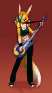 Rating: Safe Score: 0 Tags: alternate_color anthro bandai_namco biped black_clothing black_legwear bottomwear breasts canid canine clothing crop_top digimon digimon_(species) digital_media_(artwork) dipstick_tail e621 ears_up electric_guitar eyes_closed fan_character female fender_jaguar fender_musical_instruments_corporation footwear front_view full-length_portrait fur gloves_(marking) guitar hair hair_over_eye highlights_(coloring) jemma_(jingx1) jingx1 legwear long_ears mammal markings midriff multicolored_tail music musical_instrument one_eye_obstructed orange_hair pants playing_guitar playing_music plucked_string_instrument portrait red_background renamon shirt shoes simple_background sketch sneakers solo standing string_instrument tail tail_markings teal_highlights teal_markings topwear two_tone_tail white_body white_fur wings yellow_body yellow_fur User: bunchy7s