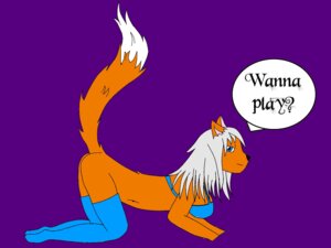 Rating: Questionable Score: 0 Tags: 4:3 all_fours anthro bra canid canine clothing e621 female fox hi_res legwear mammal solo stockings tail underwear unknown_artist User: bunchy7s