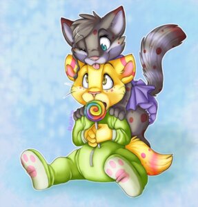 Rating: Safe Score: 0 Tags: ageplay anthro blue_eyes candy clean_diaper clothed clothing dessert diaper diaper_under_clothing diaper_under_onesie domestic_cat dress duo e621 exposed_diaper felid feline felis female food infantilism lollipop lure_(character) male mammal manda_(character) one_eye_closed onesie pupspace roleplay tail tongue wearing_diaper wink yellow_eyes young young_anthro young_female young_male User: bunchy7s