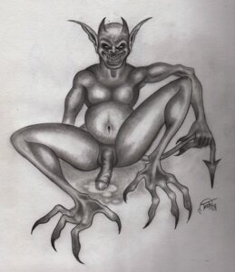 Rating: Explicit Score: 0 Tags: belly big_belly demon e621 fangs foreskin genitals greyscale grin half-erect humanoid_genitalia humanoid_penis imp looking_at_viewer male monochrome orkpork penis potbelly retracted_foreskin sitting smile solo teeth User: bunchy7s