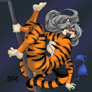 Rating: Questionable Score: 0 Tags: 1:1 2011 4_toes anthro big_breasts bra breasts butt clothing countershading dancing dangling digital_media_(artwork) e621 feet felid female gloves_(marking) hi_res holding_bra holding_clothing holding_object holding_underwear humanoid_feet k'sharra leg_markings legs_up looking_at_viewer mammal markings nipples nude open_mouth pantherine plantigrade pole pole_dancing raised_leg showkaizer socks_(marking) solo stripes stripper stripper_pole tail tiger toes under_boob underwear User: bunchy7s