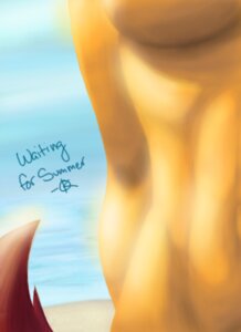 Rating: Questionable Score: 0 Tags: 2007 ambiguous_species anthro beach biped breasts brown_tail close-up cloud day digital_media_(artwork) digital_painting_(artwork) e621 english_text female fluffy fluffy_tail fur kenfoxx nude nude_beach oekaki outside painting_(artwork) sand seaside signature sky solo standing summer tail text torso_shot under_boob water User: bunchy7s