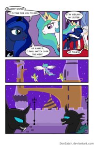 Rating: Safe Score: 0 Tags: 2014 arthropod blue_body blue_eyes blue_feathers blue_fur blue_hair canterlot changeling_(mlp) comic donzatch e621 english_text equid equine feathered_wings feathers female feral flying friendship_is_magic fur group hair hasbro hi_res horn insect_wings laugh mammal my_little_pony mythological_creature mythological_equine mythology night pegasus princess_celestia_(mlp) princess_luna_(mlp) purple_eyes royal_guard_(mlp) text url white_body white_feathers winged_unicorn wings User: bunchy7s