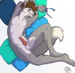 Rating: Explicit Score: 0 Tags: 2010 anthro balls biped canid canine canis collar dipstick_tail dirtybird e621 erection genitals knot lying male mammal markings nude on_back penis simple_background solo stretching tail tail_markings white_background wolf User: bunchy7s