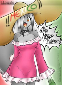 Rating: Safe Score: 0 Tags: anthro canid canine clothing collar dress e621 exclamation_point female hat headgear headwear jesonite looking_at_viewer mammal mexico patriotism pink_clothing pink_dress politics smile solo sombrero spanish_text tail text translated User: bunchy7s Rating: Safe Score: 0 Tags: anthro canid canine clothing collar dress e621 exclamation_point female hat headgear headwear jesonite looking_at_viewer mammal mexico patriotism pink_clothing pink_dress politics smile solo sombrero spanish_text tail text translated User: bunchy7s