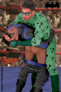 Rating: Explicit Score: 0 Tags: 2boys ass audience batman_(series) batman_symbol black_gloves closed_eyes dc dc_comics dick_grayson domino_mask edward_nygma exposed_ass feet_out_of_frame green_bodysuit green_gloves green_mask hair_pull human leaning_back male male_only multiple_males nightwing pants_down riddler rule34 superhero supervillain tagme wrestling_ring yaoi User: bunchy7s
