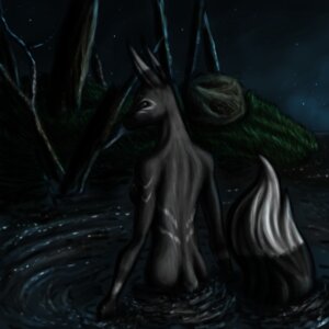 Rating: Questionable Score: 0 Tags: 1:1 acediaxailem anthro breasts canid canine dark_theme digital_media_(artwork) dipstick_tail e621 female grass looking_at_viewer looking_back mammal markings night nude outside plant rock side_boob sky solo star starry_sky tail tail_markings tree water wood User: bunchy7s