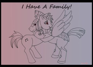 Rating: Safe Score: 0 Tags: armor captain_courage cutie_mark drpickelle duo e621 english_text equid equine feathered_wings feathers female feral friendship_is_magic hasbro horn horse hug male mammal monochrome my_little_pony mythological_creature mythological_equine mythology pegasi_guard_(mlp) pegasus pony quadruped red_eyes royal_guard_(mlp) simple_background tail text unicorn vinyl_scratch_(mlp) wings User: bunchy7s