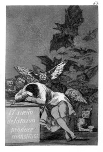 Rating: Safe Score: 0 Tags: absurd_res ambiguous_gender avian bat bird detailed detailed_background dream e621 feral francisco_de_goya greyscale group hi_res human lagomorph leporid mammal monochrome nightmare owl rabbit realistic spanish_text text traditional_media_(artwork) translated User: bunchy7s