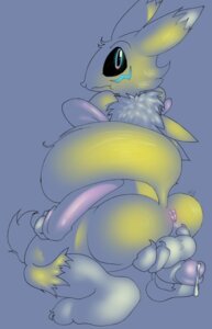 Rating: Explicit Score: 0 Tags: anthro anus backsack balls bandai_namco black_sclera blue_eyes bodily_fluids butt canid canine clothing crouching digimon digimon_(species) e621 flaccid fur genital_fluids genitals gloves handwear hauntzor hi_res long_tail looking_back male mammal penis precum presenting renamon simple_background solo tail yellow_body yellow_fur User: bunchy7s