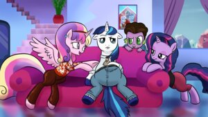 Rating: Safe Score: 0 Tags: 16:9 alternate_hairstyle blue_eyes brown_hair clothed clothing doublewbrothers dragon e621 ear_piercing equid equine feathered_wings feathers female friendship_is_magic fur furniture green_eyes group hair hasbro hi_res horn male mammal married_with_children multicolored_hair my_little_pony mythological_creature mythological_equine mythological_scalie mythology navel night_light_(mlp) parody piercing princess_cadance_(mlp) purple_body purple_eyes purple_fur purple_hair scalie shining_armor_(mlp) sofa spike_(mlp) twilight_sparkle_(mlp) twilight_velvet_(mlp) two_tone_hair unicorn widescreen winged_unicorn wings User: bunchy7s