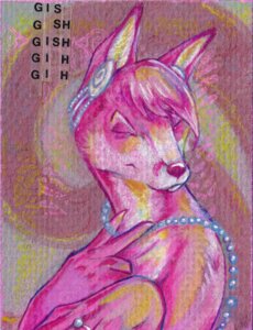 Rating: Safe Score: 0 Tags: 2007 anthro biped bust_portrait canid canine celaeno character_badge_(artwork) classy e621 eyes_closed female fox fur gem gish heavyteeth jewelry mammal necklace pastel_(artwork) pearl_(gem) pink_body pink_fur portrait solo traditional_media_(artwork) uaykan User: bunchy7s