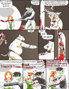 Rating: Questionable Score: 0 Tags: anthro axe balbaros_(reiger) black_hair blonde_hair blood bodily_fluids bovid bovine clothing comic damsel_(reiger) dialogue dio_(reiger) dragon dranz_(reiger) e621 english_text european_mythology female greek_mythology group hair horn human male mammal melee_weapon minotaur mythological_creature mythological_scalie mythology polearm reiger scalie shrine sweater tail text topwear weapon User: bunchy7s