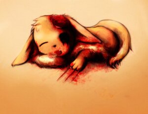 Rating: Questionable Score: 0 Tags: abandon_lonliness ambiguous_gender blood bodily_fluids brown_body brown_fur canid canine creepy creepypasta death e621 eevee eyes_closed feanor fur generation_1_pokemon gore grotesque lonliness low_res mammal missing_eye nightmare_fuel nintendo open_mouth pokemon pokemon_(species) scary simple_background solo teeth User: bunchy7s