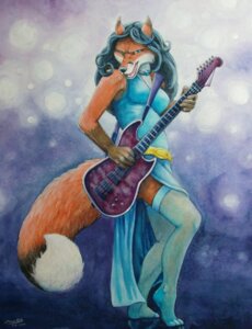 Rating: Safe Score: 0 Tags: 2010 anthro blue_eyes blue_hair canid canine cassie_the_rock_vixen clothing dipstick_tail dress e621 electric_guitar female fierce fox full-length_portrait guitar hair hi_res kelii legwear mammal markings musical_instrument playing_guitar playing_music plucked_string_instrument portrait rock_(genre) solo stockings string_instrument tail tail_markings traditional_media_(artwork) User: bunchy7s