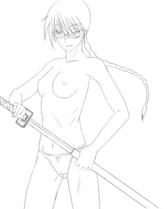 Rating: Explicit Score: 0 Tags: 1girls bleach breasts female female_only furamenko glasses lisa_yadomaru panties rule34 small_breasts solo sword tagme weapon yadoumaru_lisa User: bunchy7s
