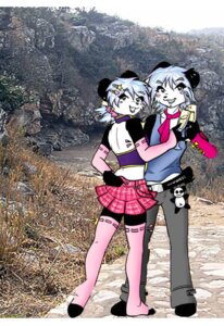 Rating: Safe Score: 0 Tags: bear bo_(j3t) duo e621 female giant_panda j3t male mammal momo_(j3t) shopped sibling_(lore) third-party_edit twins_(lore) User: bunchy7s
