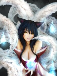 Rating: Questionable Score: 0 Tags: 3:4 ahri_(lol) animal_humanoid bare_shoulders black_hair bodily_fluids breasts canid canid_humanoid canine canine_humanoid cleavage clothed clothing e621 female fox fox_humanoid hair hi_res human humanoid kitsunebi league_of_legends lips mammal mammal_humanoid multi_tail open_mouth riot_games saliva saliva_string solo tail tencent yellow_eyes zhang_xiao_bo User: bunchy7s
