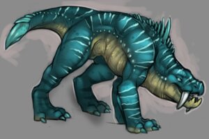 Rating: Safe Score: 0 Tags: 3:2 ambiguous_gender bioluminescence blue_body blue_eyes conditional_dnp digitigrade e621 fangs feral glowing grey_background open_mouth scalie simple_background solo spikes spots stripes tail teeth tojo_the_thief tusks User: bunchy7s