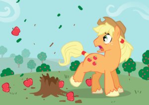 Rating: Safe Score: 0 Tags: apple applejack_(mlp) big_eyes blonde_hair clothing cowboy_hat crossgender cutie_mark day detailed_background e621 earth_pony equid equine feral food freckles friendship_is_magic fruit ftm_crossgender fur grass green_eyes hair hasbro hat hat_only headgear headgear_only headwear headwear_only hooves horse looking_back male mammal mostly_nude my_little_pony oops open_mouth orange_body orange_fur outside plant pony ponytail quadruped side_view sky solo tail tongue toony tree tree_stump trotsworth User: bunchy7s