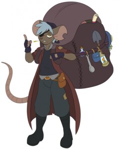 Rating: Safe Score: 0 Tags: 2014 anthro backpack biped bottomwear brown_rat clothed clothing e621 ear_piercing farron_jacques gloves handwear hi_res looking_at_viewer male mammal murid murine pants piercing rat rodent shirt simple_background skidd solo standing tail topwear uberquest white_background yellow_eyes User: bunchy7s