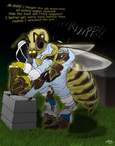 Rating: Safe Score: 0 Tags: 2012 after_transformation antennae_(anatomy) anthro arthropod arthropod_abdomen bee beekeeper bottomwear catmonkshiro clothing comic_sans e621 english_text food footwear hi_res honey_(food) honey_bee honeycomb hymenopteran insect insect_wings legwear male multi_arm multi_limb pants shirt shoes socks solo species_transformation stinger text topwear torn_clothing torn_shoes transformation verbal_reaction_to_tf wings User: bunchy7s Rating: Safe Score: 0 Tags: 2012 after_transformation antennae_(anatomy) anthro arthropod arthropod_abdomen bee beekeeper bottomwear catmonkshiro clothing comic_sans e621 english_text food footwear hi_res honey_(food) honey_bee honeycomb hymenopteran insect insect_wings legwear male multi_arm multi_limb pants shirt shoes socks solo species_transformation stinger text topwear torn_clothing torn_shoes transformation verbal_reaction_to_tf wings User: bunchy7s