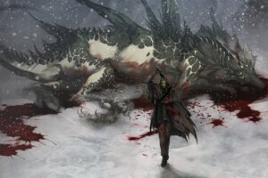 Rating: Questionable Score: 0 Tags: 3:2 biped blood bodily_fluids catoblepas corpse death digital_media_(artwork) dragon duo e621 feral grendel holding_melee_weapon holding_object holding_sword holding_weapon human male mammal melee_weapon multi_eye mythological_creature mythological_scalie mythology naomi_chen quadruped scalie size_difference sword tail violence walking weapon User: bunchy7s