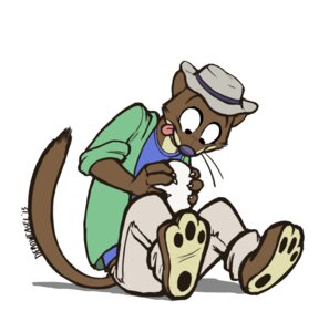 Rating: Safe Score: 0 Tags: anthro barefoot biped brown_body brown_fur clothed clothing e621 egg feet frankieancelotti fur hat headgear headwear hindpaw least_weasel male mammal mustelid musteline paws simple_background sitting solo tongue tongue_out true_musteline weasel whiskers white_background User: bunchy7s