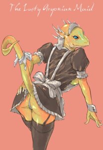 Rating: Questionable Score: 0 Tags: anthro argonian bottomwear breasts butt clothed clothing e621 female hand_on_butt holding_butt legwear lifts-her-tail lizard looking_at_viewer looking_back maid_uniform microsoft non-mammal_breasts panties raised_tail reptile scalie side_boob skirt solo spikes stockings tail tail_under_skirt tail_upskirt the_elder_scrolls the_lusty_argonian_maid thong underwear uniform unknown_artist upskirt User: bunchy7s