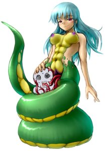 Rating: Explicit Score: 0 Tags: aqua_hair artist_request breasts coiled female hand_on_head lamia monster_girl naga nipples pussy red_eyes rule34 scales scared User: bunchy7s