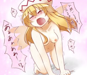 Rating: Explicit Score: 0 Tags: all_fours blonde_hair blush breasts closed_eyes fairy female hat lily_white nipples nude open_mouth pussy pussy_juice rule34 solo tear touhou translated wings yutamaro User: bunchy7s