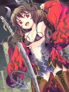 Rating: Questionable Score: 0 Tags: 3:4 armor armwear asian_clothing bikini bikini_top boots breasts brown_hair claws clothed clothing collarbone demon detached_sleeves e621 east_asian_clothing female footwear hair horn humanoid ikura_hato japanese_clothing legwear long_hair looking_at_viewer melee_weapon navel not_furry off_shoulder open_mouth pupils purple_hair red_eyes shoes slit_pupils solo spade_tail swimwear sword tail thigh_boots thigh_highs two-piece_swimsuit under_boob weapon User: bunchy7s