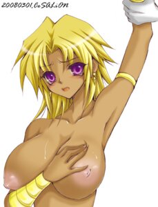 Rating: Explicit Score: 0 Tags: 1girls 2008 blonde_hair blush breasts cesar_(cesalion) color dark-skinned_female dark_skin ear_piercing female female_only front_view hair human large_breasts looking_at_viewer marik_ishtar nipples nude open_eyes open_mouth piercing purple_eyes rule34 rule_63 solo white_background yu-gi-oh! yu-gi-oh!_duel_monsters User: bunchy7s