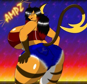 Rating: Questionable Score: 0 Tags: 4_fingers ampz anthro anthrofied big_breasts big_butt black_hair blue_cutoffs boosterpang bottomwear bra breasts brown_eyes brown_hands brown_stripes butt clothed clothing color_edit colored curvy_figure denim denim_bottomwear denim_clothing denim_shorts e621 fan_character female fingers fur generation_1_pokemon glistening glistening_body glistening_breasts glistening_butt glistening_fur gloves_(marking) hair hand_on_butt highlights_(coloring) huge_breasts huge_butt long_hair long_tail looking_at_viewer looking_back looking_back_at_viewer mammal markings naughty_face nintendo pokemon pokemon_(species) pokemorph raichu rear_view red_bra red_clothing red_highlights red_sports_bra red_underwear rodent shay_feral_(colorist) shorts skimpy solo sports_bra striped_legs stripes tail third-party_edit underwear wide_hips User: bunchy7s