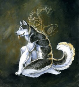 Rating: Safe Score: 0 Tags: 2008 anthro biped black_body black_fur black_nose blue_eyes canid canine canis claws detailed domestic_dog e621 feet fur heather_bruton kneeling looking_aside looking_at_viewer male mammal nude open_mouth open_smile side_view sitting smile solo tail tongue tongue_out whiskers white_body white_fur User: bunchy7s