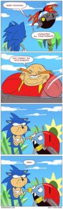 Rating: Safe Score: 0 Tags: 2010 annoyed anthro arthropod badnik blue_body blue_fur boxer_hockey clothed clothed_human clothed_male clothing comic dialogue digital_media_(artwork) dr._eggman e621 english_text eulipotyphlan fur group hedgehog human humor insect machine male male_anthro male_human mammal motobug obese overweight overweight_human parody robot sega sonic_the_hedgehog sonic_the_hedgehog_(series) speech_bubble text tyson_hesse url User: bunchy7s