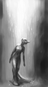 Rating: Safe Score: 0 Tags: anthro biped e621 felid female greyscale mammal monochrome outside raining simple_background solo standing ymxa User: bunchy7s