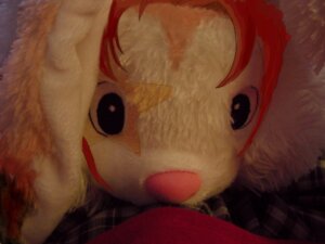Rating: Questionable Score: 0 Tags: 4:3 ambiguous_gender e621 grandfathered_content lagomorph leporid mae_(paige) mammal markings plushie rabbit real shopped solo star_(marking) third-party_edit unknown_artist User: bunchy7s