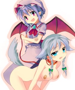 Rating: Questionable Score: 0 Tags: animal_ear bandage bandages bandaid bandaids_on_nipples bat_wings breasts collar dog_ear dog_tail female inu_sakuya kemonomimi_mode leash multiple_females multiple_girls nude open_mouth pasties remilia_scarlet rule34 sakuya_izayoi tail touhou wings User: bunchy7s Rating: Questionable Score: 0 Tags: animal_ear bandage bandages bandaid bandaids_on_nipples bat_wings breasts collar dog_ear dog_tail female inu_sakuya kemonomimi_mode leash multiple_females multiple_girls nude open_mouth pasties remilia_scarlet rule34 sakuya_izayoi tail touhou wings User: bunchy7s