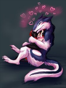Rating: Safe Score: 0 Tags: anthro blush clothing corpse-grinder cuddling duo e621 eerie eyes_closed female foxinajacket hair heart_symbol hug human long_hair love male mammal open_mouth romantic romantic_couple sergal smile tail User: bunchy7s