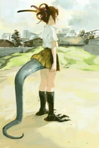 Rating: Safe Score: 0 Tags: 2:3 animal_humanoid bottomwear brown_hair claws clothed clothing day detailed_background dragon dragon_humanoid e621 female grass hair hi_res horn humanoid humanoid_hands mammal monster_girl_(genre) mythological_creature mythological_scalie mythology outside plant scalie school_uniform shirt shogo skirt sky solo standing tail tail_under_skirt tan_body tan_skin topwear uniform User: bunchy7s