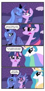 Rating: Questionable Score: 0 Tags: 1:2 2011 blue_body blue_eyes blue_feathers blush border comic cool_colors crown dialogue digital_media_(artwork) e621 english_text equid equine feathered_wings feathers female female/female feral forced forced_partners friendship_is_magic fur grin group hair hasbro headgear hi_res horn implying_injury kiss_on_cheek kissing mammal multicolored_hair my_little_pony mythological_creature mythological_equine mythology nervous night outside princess princess_celestia_(mlp) princess_luna_(mlp) purple_body purple_eyes purple_fur purple_hair royalty sibling_(lore) sister_(lore) sisters_(lore) sky smile star starry_sky surprised text teygrim threatening twilight_sparkle_(mlp) two_tone_hair unicorn white_border wing_boner winged_unicorn wings User: bunchy7s