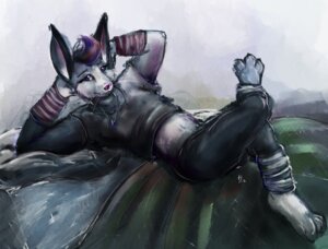 Rating: Safe Score: 0 Tags: anthro dlost e621 feet hi_res hindpaw lagomorph leporid looking_at_viewer male mammal paws rabbit solo User: bunchy7s