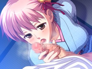 Rating: Explicit Score: 0 Tags: blush censored character_request female japanese_clothes licking pink_hair rule34 source_request User: bunchy7s