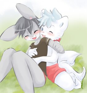 Rating: Safe Score: 0 Tags: 5_fingers anthro barefoot blue_hair blush bottomwear canid canine clothed clothing collar duo e621 eyes_closed feet fingers fox fully_clothed fur grey_body grey_fur grey_hair hair happy hi_res hug jordan_rinehart karrysama lagomorph leporid long_ears male mammal multi_tail one_eye_closed open_mouth open_smile pink_nose rabbit shirt short_hair shorts sitting smile snugglebunny_(character) t-shirt tail topless topwear wink young young_anthro User: bunchy7s Rating: Safe Score: 0 Tags: 5_fingers anthro barefoot blue_hair blush bottomwear canid canine clothed clothing collar duo e621 eyes_closed feet fingers fox fully_clothed fur grey_body grey_fur grey_hair hair happy hi_res hug jordan_rinehart karrysama lagomorph leporid long_ears male mammal multi_tail one_eye_closed open_mouth open_smile pink_nose rabbit shirt short_hair shorts sitting smile snugglebunny_(character) t-shirt tail topless topwear wink young young_anthro User: bunchy7s