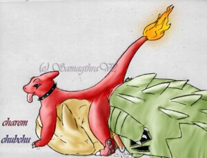 Rating: Explicit Score: 0 Tags: 1boy ambiguous_gender anal_vore charmeleon cum feral feral_only hyper hyper_belly male nintendo pokemon pokemon_(species) rule34 samagthrav2 size_difference spiked_collar traditional_media_(artwork) tyranitar vore vore_belly User: bunchy7s