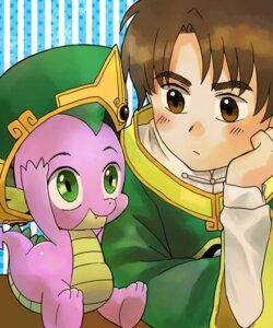 Rating: Safe Score: 0 Tags: 2013 5:6 anthro brown_eyes brown_hair cardcaptor_sakura clothed clothing crossover dragon duo e621 friendship_is_magic green_eyes hair hasbro hat headgear headwear human lee_syaoran male mammal my_little_pony mythological_creature mythological_scalie mythology o_tsuu scalie spike_(mlp) syaoran_li tail young young_anthro young_human young_male User: bunchy7s