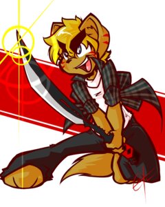 Rating: Safe Score: 0 Tags: 4:5 anthro barefoot biped blonde_hair blue_eyes brown_body brown_fur e621 facial_markings feet fur hair head_markings herpestid hi_res lilchu male mammal markings melee_weapon mongoose seth_häser solo sword tail weapon User: bunchy7s