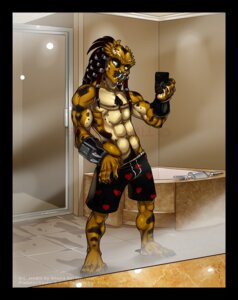 Rating: Questionable Score: 0 Tags: alien bathroom black_border border cellphone claws clothed clothing e621 electronics heart_symbol holding_object holding_phone humanoid male mandibles muscular muscular_humanoid muscular_male phone predator_(franchise) rotangel selfie smartphone solo teasing toe_claws topless yautja User: bunchy7s